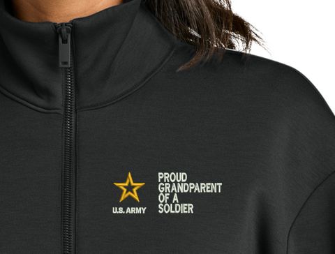 Proud GrandParent of a Soldier U.S. Army Women's Soft Spacer Quarter-Zip