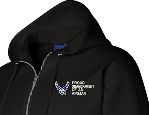Proud Grandparent of an Airman U.S. Air Force Full Zip Hoodie