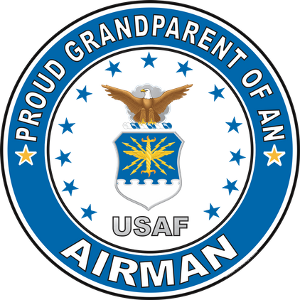 Proud Grandparent of an Airman U.S. Air Force Round Decal