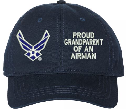 Proud Grandparent of an Airman U.S. Air Force Unstructured Dad Cap