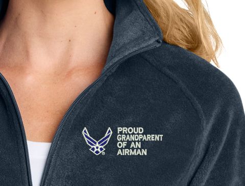 Proud Grandparent of an Airman U.S. Air Force Women's Fleece Jacket