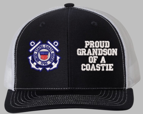 Proud Grandson of a Coastie U.S. Coast Guard Mesh Back Cap