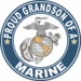 Proud Grandson of a Marine U.S. Marine Corps Round Decal