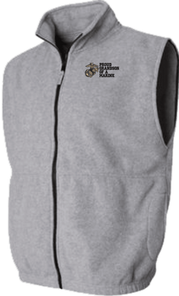 Proud Grandson of a Marine U.S. Marine Corps Full Zip Fleece Vest
