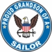 Proud Grandson of a Sailor U.S. Navy Round Decal