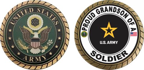 Proud Grandson of a Soldier U.S. Army Challenge Coin