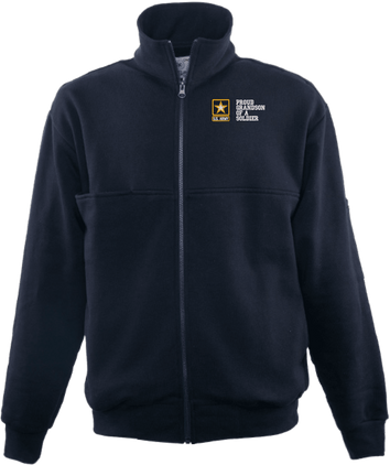 Proud Grandson of a Soldier U.S. Army Game Sportswear Firefighters Full Zip Turtleneck