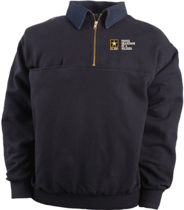 Proud Grandson of a Soldier U.S. Army Game Sportswear Firefighters Quarter-Zip Work Shirt
