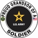 Proud Grandson of a Soldier U.S. Army Round Decal