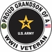 Proud Grandson of a U.S. Army World War II Veteran Decal