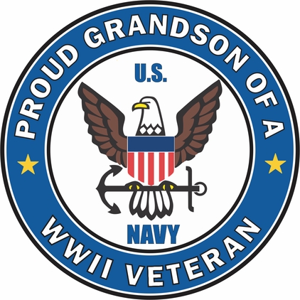 Proud Grandson of a U.S. Navy World War II Veteran Decal