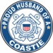 Proud Husband of a Coastie U.S. Coast Guard Round Decal