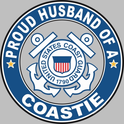 Proud Husband of a Coastie U.S. Coast Guard Round Decal