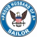 Proud Husband of a Sailor U.S. Navy Round Decal
