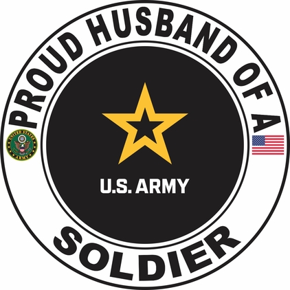 Proud Husband of a Soldier U.S. Army Round Decal
