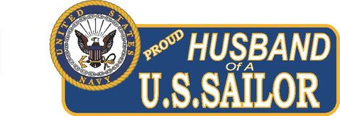 Proud Husband Of A U.S. Sailor Vinyl Transfer Bumper Sticker