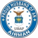 Proud Husband of an Airman U.S. Air Force Round Decal