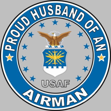 Proud Husband of an Airman U.S. Air Force Round Decal
