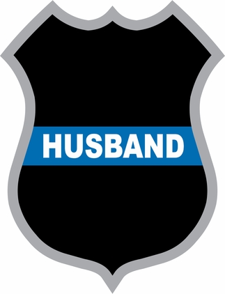 Thin Blue Line Husband Police Badge Decal