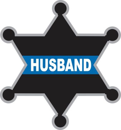 Thin Blue Line Husband Sheriff Badge Decal