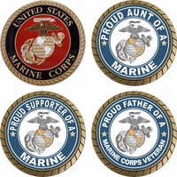 Proud Marine Corps Challenge Coins Thumbnail Illustration