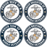 Proud Marine Family Korea Veteran Decals Thumbnail Illustration
