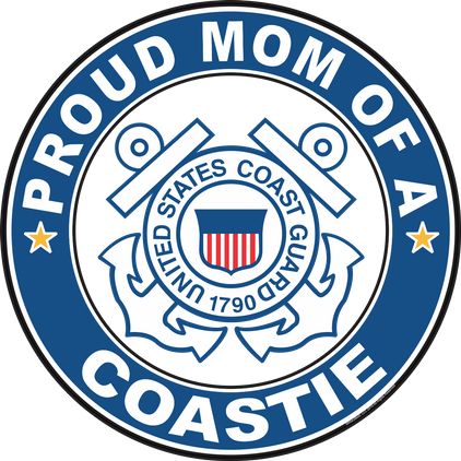 Proud Mom of a Coastie U.S. Coast Guard Round Decal