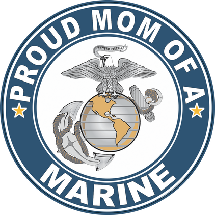 Proud Mom of a Marine U.S. Marine Corps Round Decal