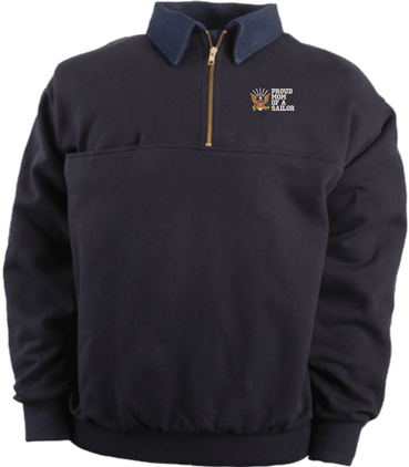 Proud Mom of a Sailor U.S. Navy Game Sportswear Firefighters Quarter-Zip Work Shirt