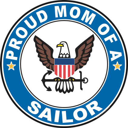Proud Mom of a Sailor U.S. Navy Round Decal