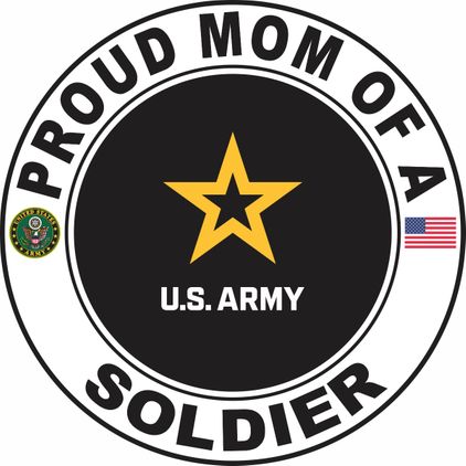 Proud Mom of a Soldier U.S. Army Round Decal