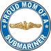 Proud Mom of a Submariner Gold Dolphins Round Decal