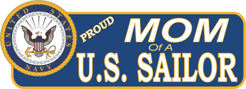 Proud Mom Of A U.S. Sailor Vinyl Transfer Bumper Sticker