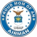 Proud Mom of an Airman U.S. Air Force Round Decal