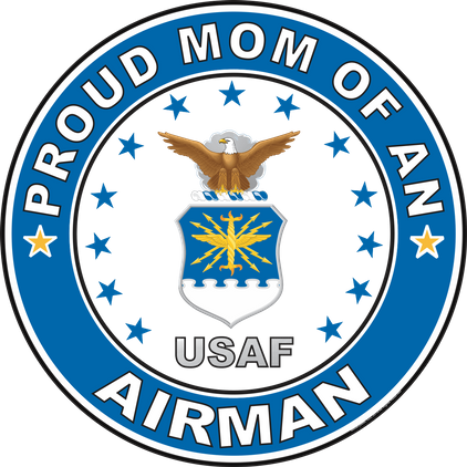 Proud Mom of an Airman U.S. Air Force Round Decal