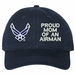 Proud Mom of an Airman U.S. Air Force Unstructured Dad Cap