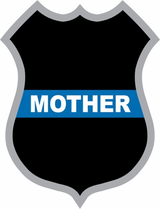 Thin Blue Line Mother Police Badge Decal