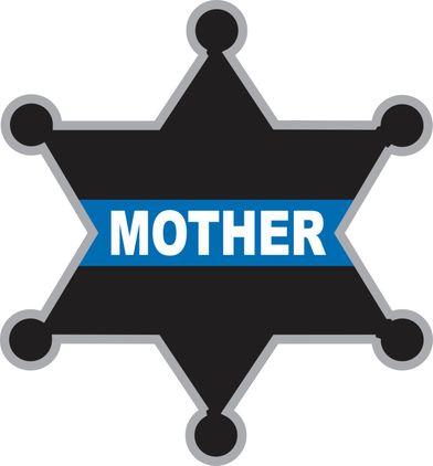 Thin Blue Line Mother Sheriff Badge Decal