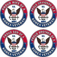 Proud Navy Family Korea Veteran Decals Thumbnail Illustration