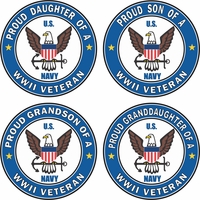 Proud Navy Family WW2 Veteran Decals Thumbnail Illustration