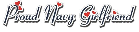 Proud Navy Girlfriend Window Strip