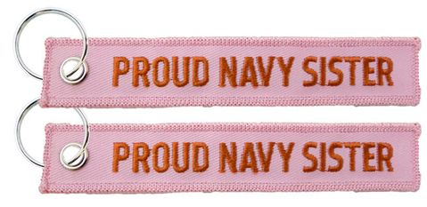 Proud Navy Sister Keychain
