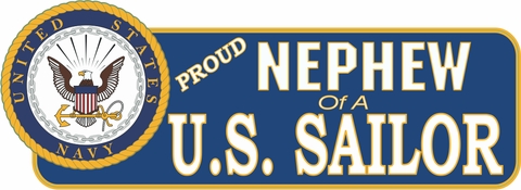Proud Nephew Of A U.S. Sailor Vinyl Transfer Bumper Sticker