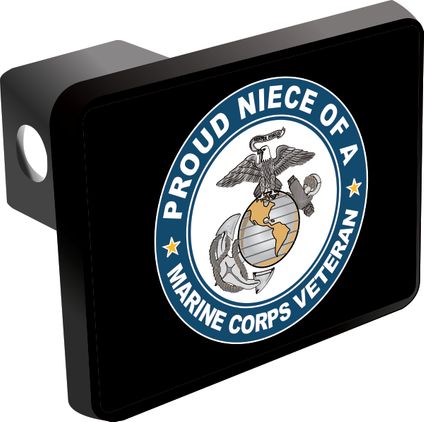 Proud Niece of a Marine Corps Veteran Trailer Hitch Cover