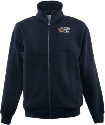Proud Parent of a Sailor U.S. Navy Game Sportswear Firefighters Full Zip Turtleneck