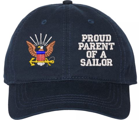 Proud Parent of a Sailor U.S. Navy Unstructured Dad Cap