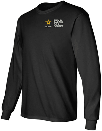 Proud Parent of a Soldier U.S. Army Embroidered Long Sleeve T-Shirt
