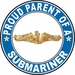 Proud Parent of a Submariner Gold Dolphins Round Decal