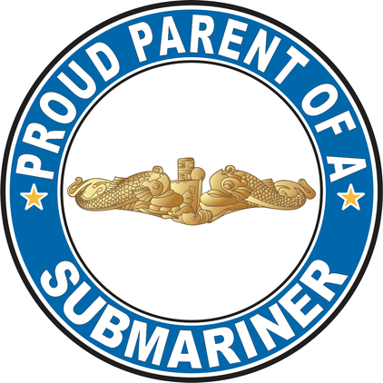 Proud Parent of a Submariner Gold Dolphins Round Decal