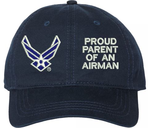 Proud Parent of an Airman U.S. Air Force Unstructured Dad Cap